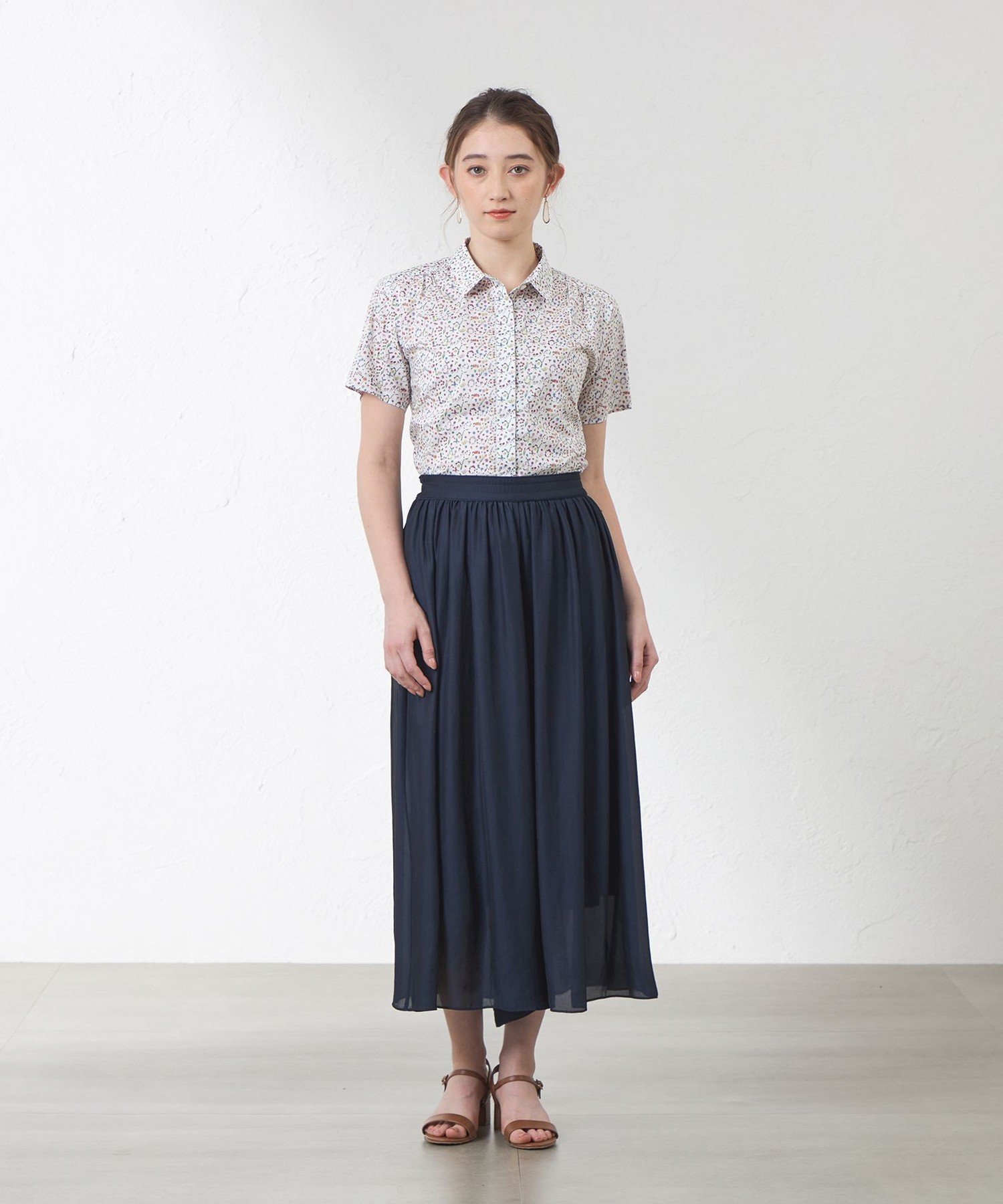 AMACA 【Anniversary Piece】【LIBERTY】タナローン イング - ブリッツ・ガーデン 半袖シャツ アマカ トップス シャツ・ブラウス ホワイト【送料無料】
