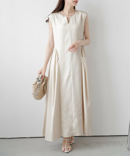 【SALE/50%OFF】La-gemme サイドギャザーワンピース ラジュール ワンピース・ドレス ワンピース ブラウン ホワイト ブラック【送料無料】 【SALE/50%OFF】La-gemme サイドギャザーワンピース ラジュール ワンピース・ドレス ワンピース ブラウン ホワイト ブラック【送料無料】