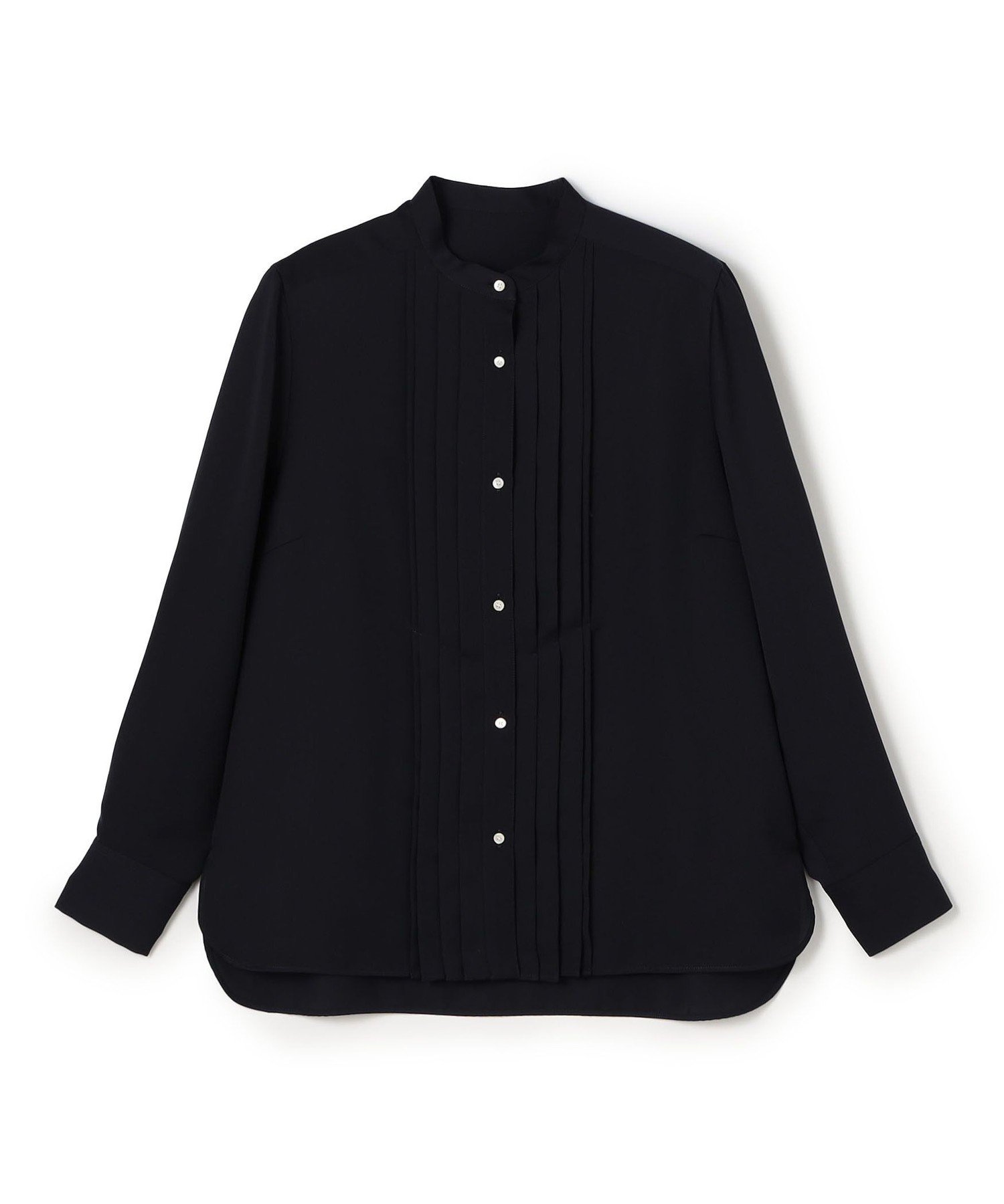 Ballsey スムースサテン ピンタックブラウス トゥモローランド トップス シャツ・ブラウス ホワイト ネイビー【送料無料】のサムネイル