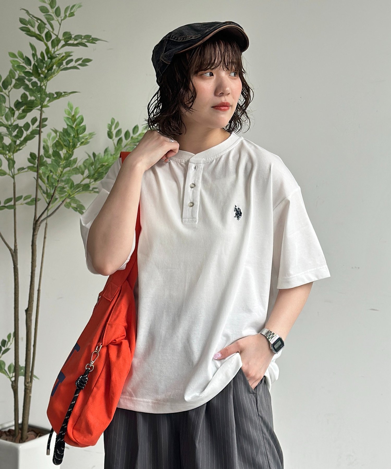 【U.S. POLO ASSN.】ヘンリーT シーピーシーエム トップス カットソー・Tシャツ レッド ホワイト ブラック ネイビー