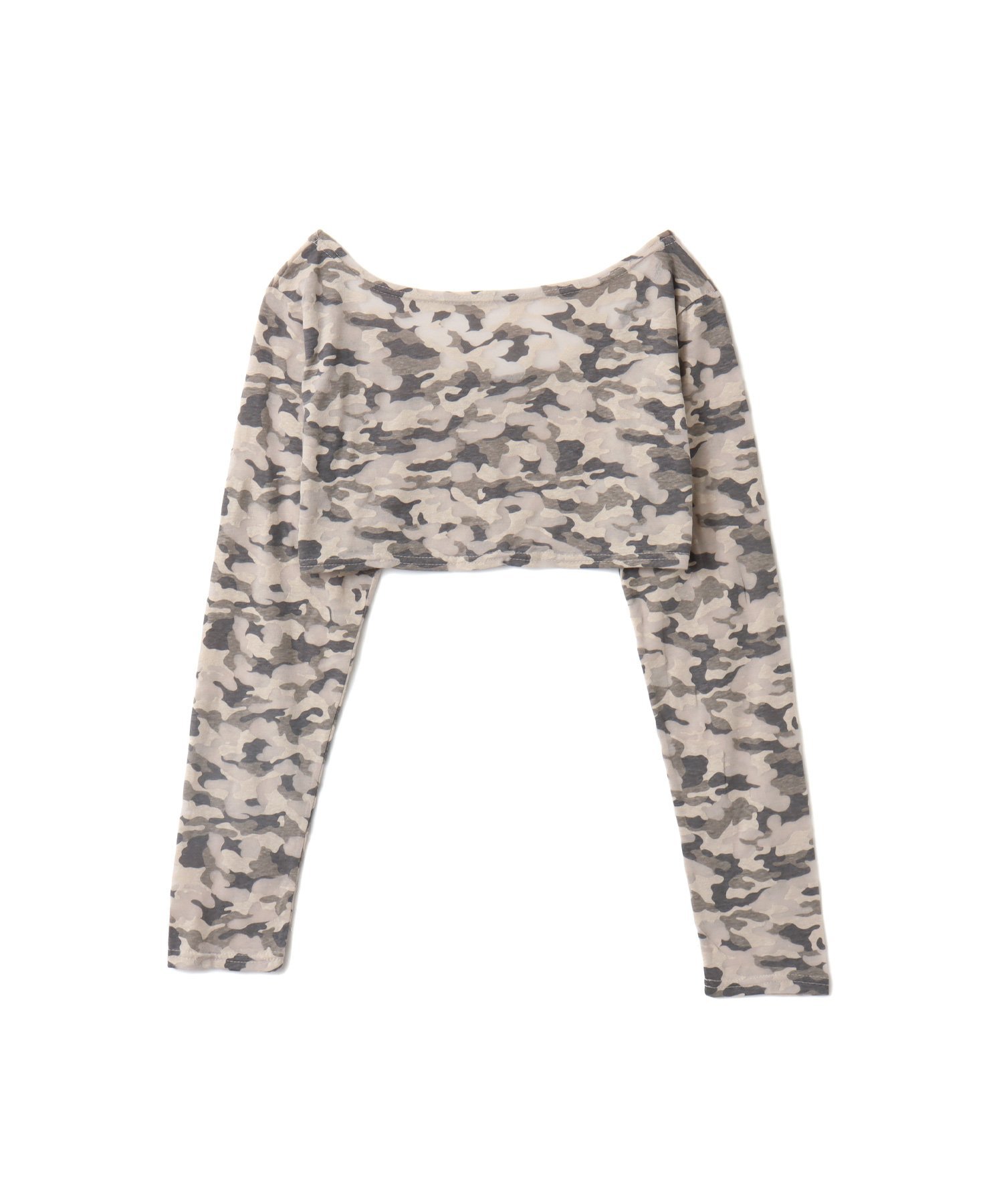 atmos pink atmos pink Cropped Camouflage Tops BEIGE アトモス トップス カットソー・Tシャツ ベージュ