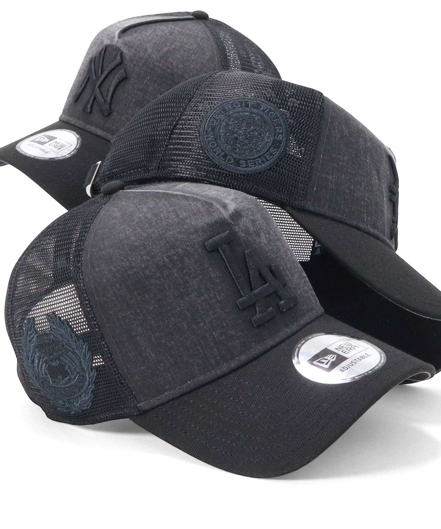 NEW ERA ニューエラメッシュキャップ 9FORTY-A サイドパッチMLB ONSPOTZ別注 オンスポッツ 帽子 キャップ ブラック【送料無料】