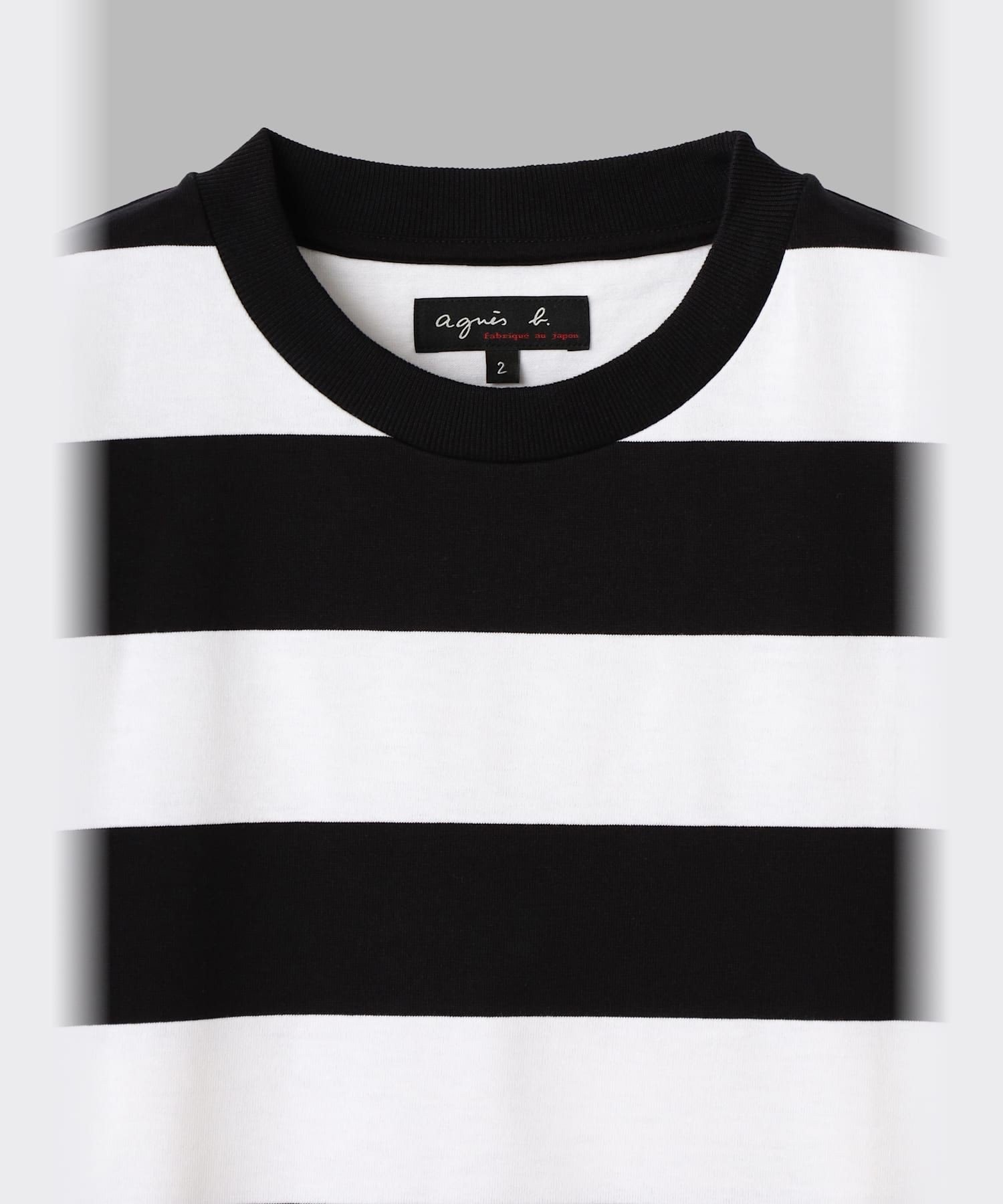 太ボーダー コットン 半袖 Tシャツ "Christof" アニエスベー トップス カットソー・Tシャツ