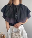 【SALE/63%OFF】JUNOAH シアーケープノースリーブブラウス ジュノア トップス シャツ・ブラウス ベージュ ブラック ホワイト