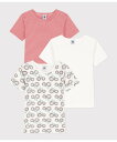 【SALE／30%OFF】PETIT BATEAU 半袖Tシャツ3枚組 プチバトー インナー・ルームウェア その他のインナー・ルームウェア【送料無料】
