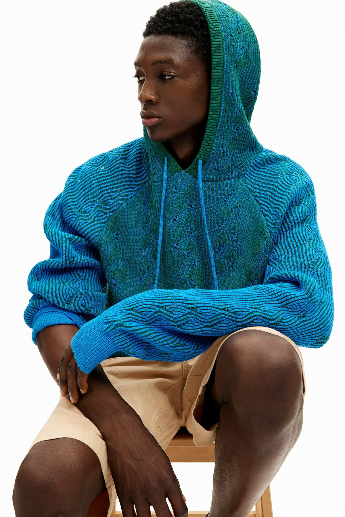 【SALE/30%OFF】Desigual ALEJANDRO プルオーバーロングスリーブ デシグアル トップス ニット ブルー【送料無料】