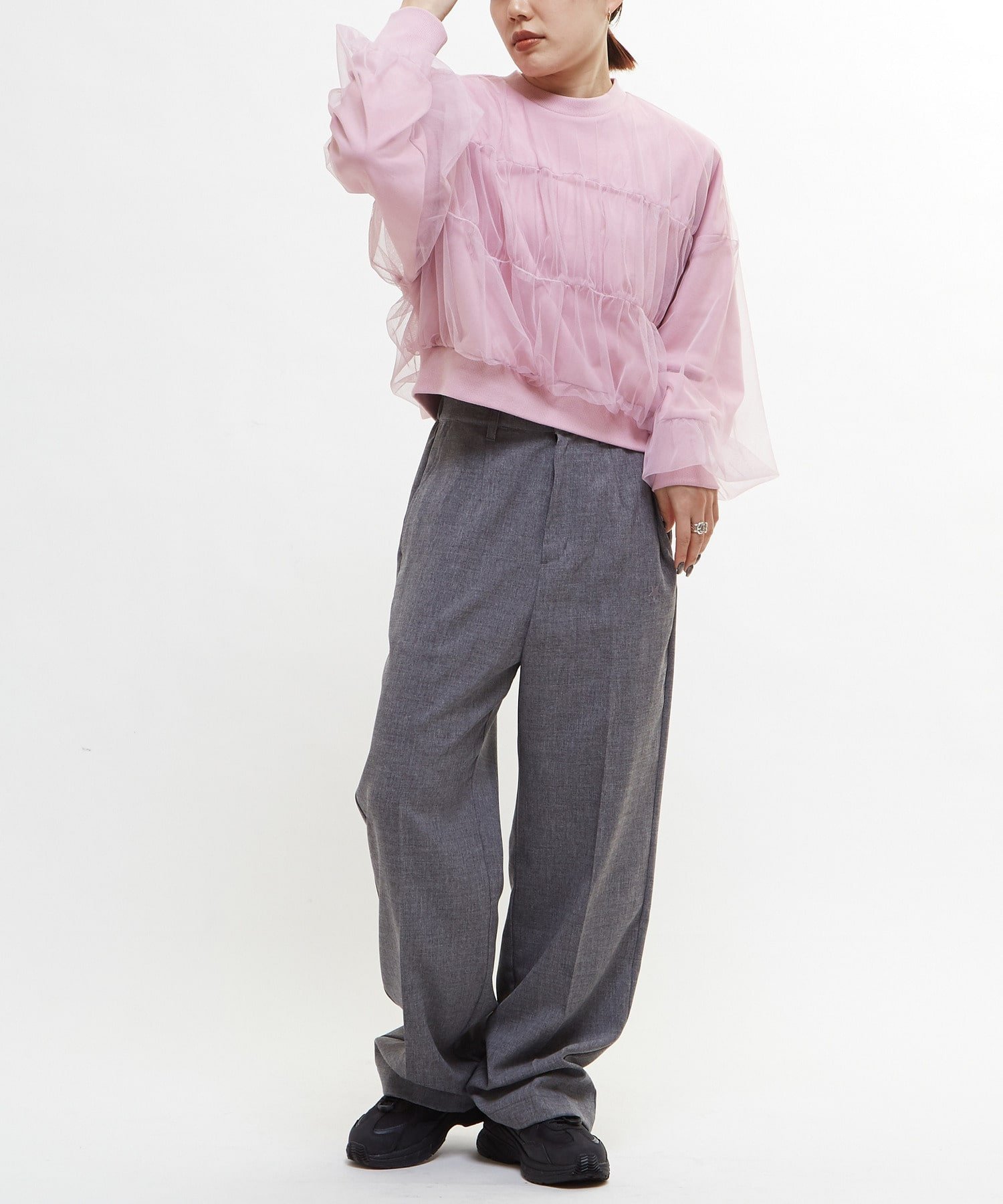 【SALE／40%OFF】CONVERSE TOKYO WOMEN TROPICAL SLACKS コンバーストウキョウ パンツ スラックス・ドレスパンツ グレー ブラック【送料無料】