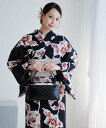 【SALE/49%OFF】utatane utatane 浴衣3点セット 黒に錆茶の牡丹 Fサイズ ウタタネ 着物・浴衣・和装小物 浴衣【送料無料】
