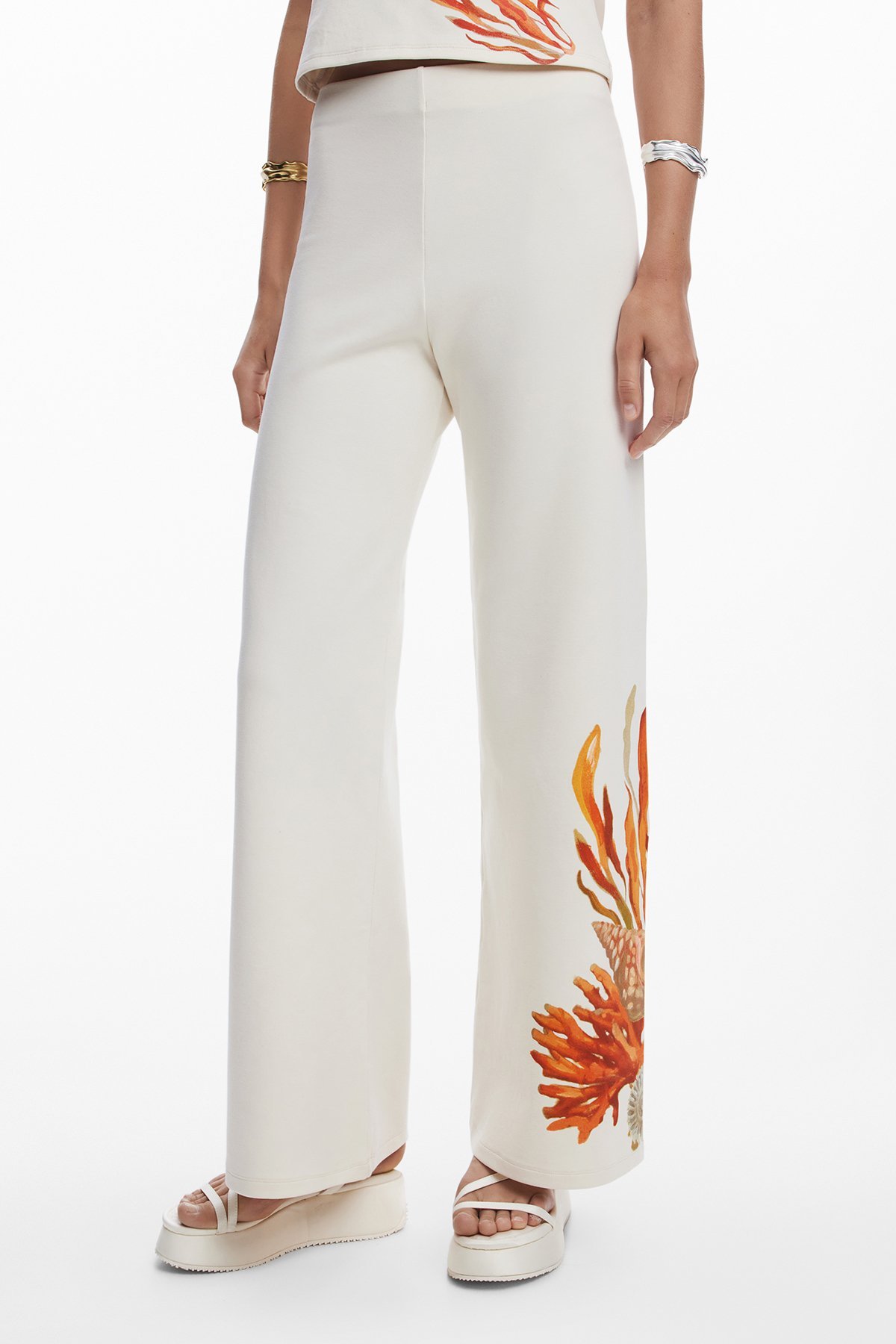 Capri Pants - 【SALE／30%OFF】Desigual シェル付きストレッチパンツ デシグアル パンツ その他のパンツ ホワイト【送料無料】