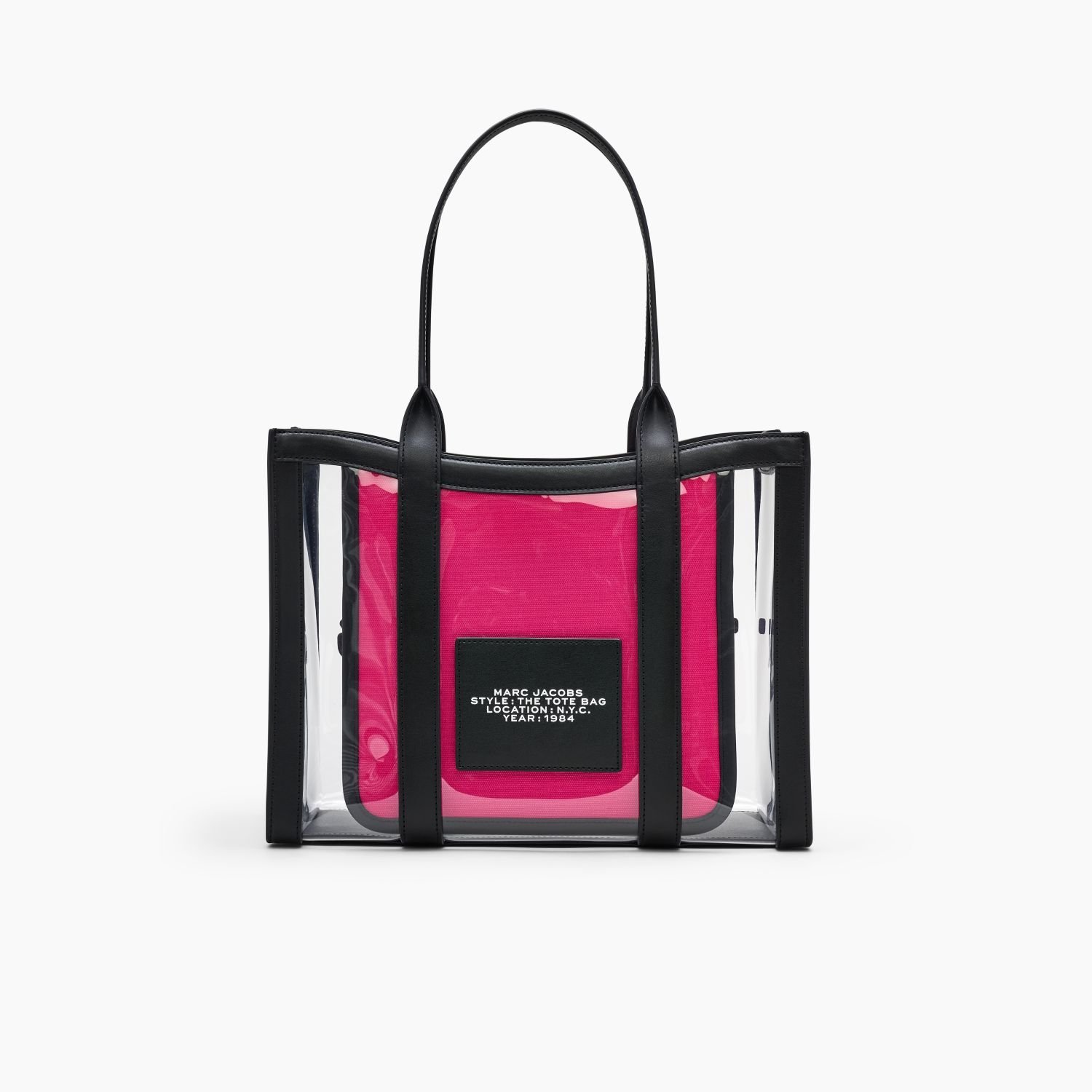 MARC JACOBS 【公式】CLEAR MEDIUM TOTE BAG/クリア ミディアム トート バッグ マーク ジェイコブス バッグ トートバッグ ブラック【送料無料】