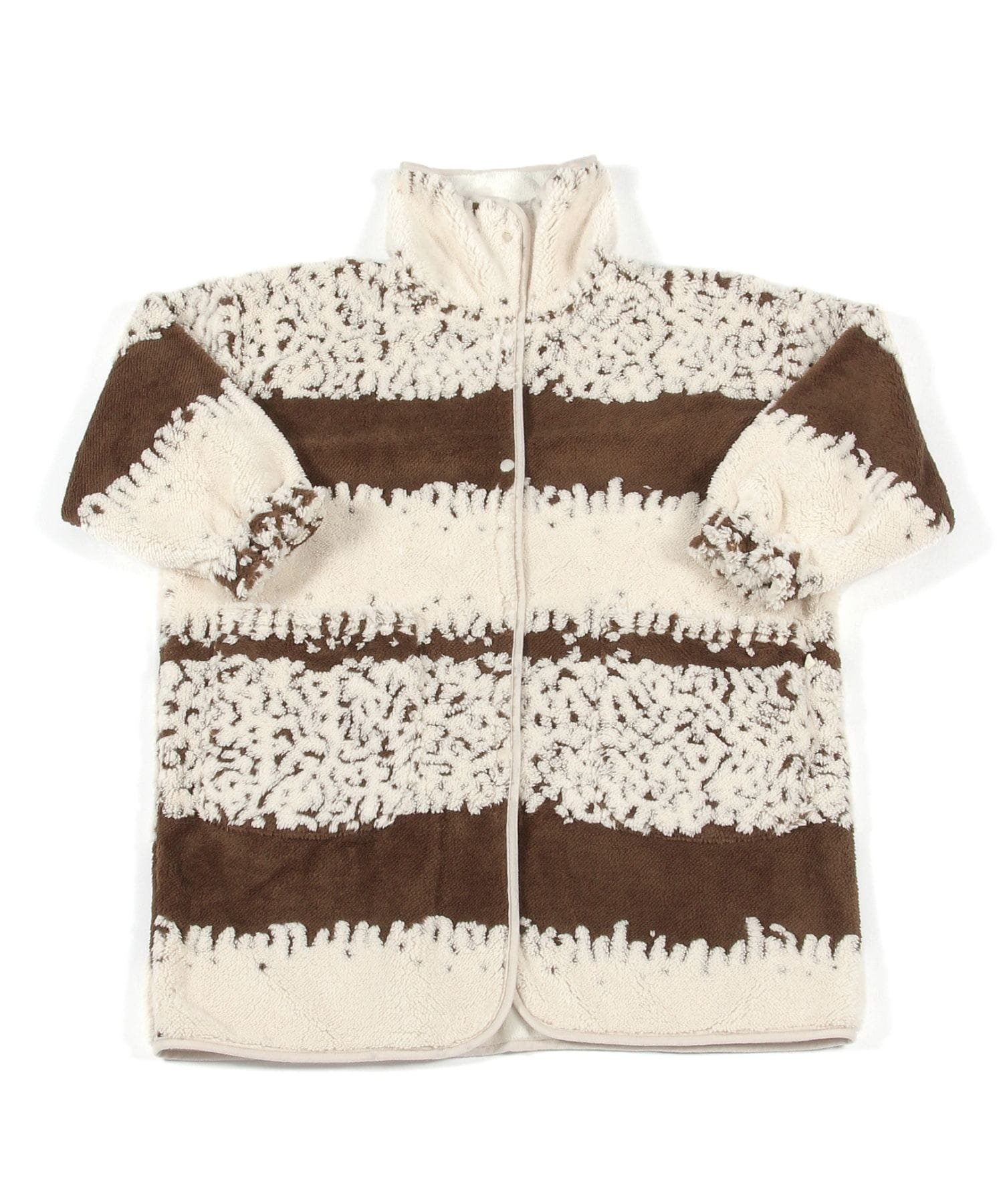 studio CLIP ボーダーボア着るブランケット スタディオクリップ インテリア・生活雑貨 ブランケット・ひざ掛け ブラック ブラウン【送料無料】