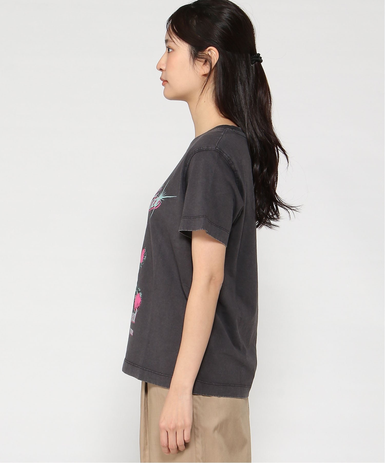 GUESS Tシャツ (W)GUESS Bear Tee ゲス トップス カットソー・Tシャツ ブラック