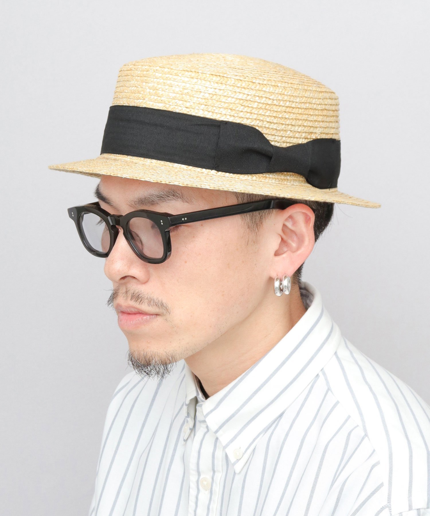 ReqHatter ReqHatter 麦わら カンカン帽 ショートブリム エー.エム.エス. 帽子 ハット ベージュ【送料無料】