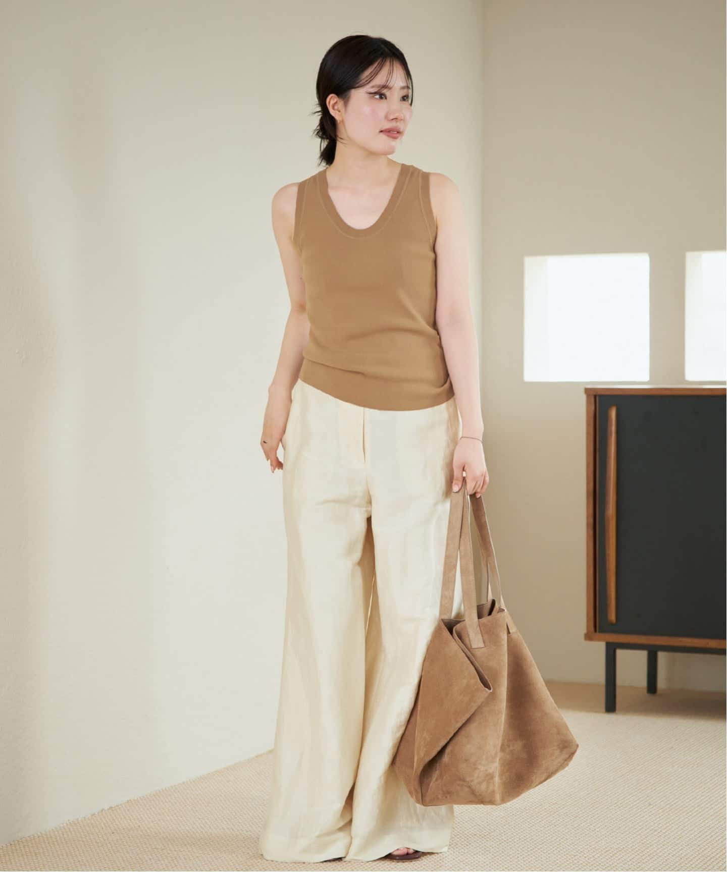 plage LE PETIT PULLE / ル プティ プレ 別注 UN TT トップス プラージュ トップス ニット ネイビー ブラウン