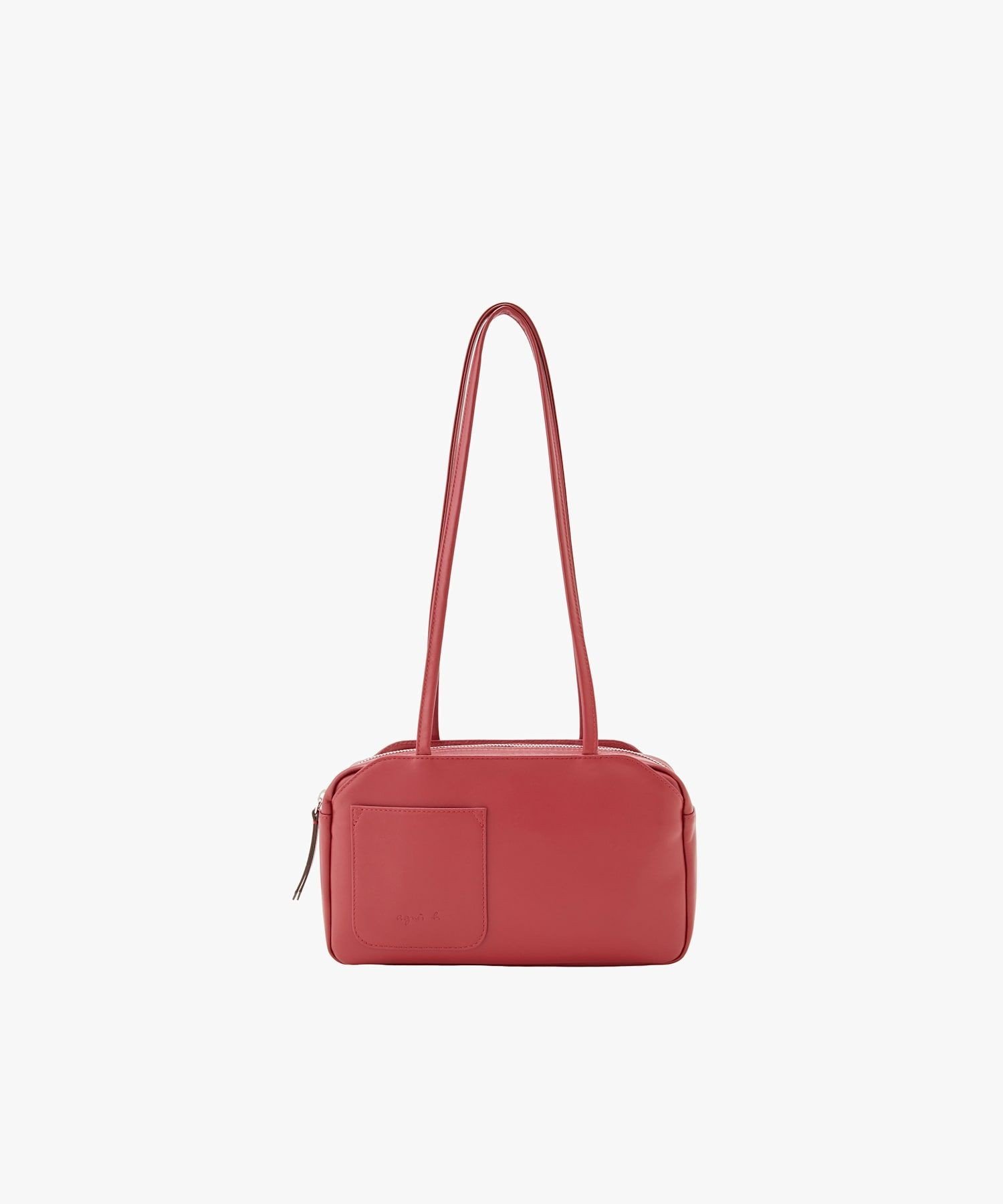 agnes b. FEMME レザー ショルダーバッグ "Lucie" アニエスベー バッグ ショルダーバッグ レッド【送料無料】