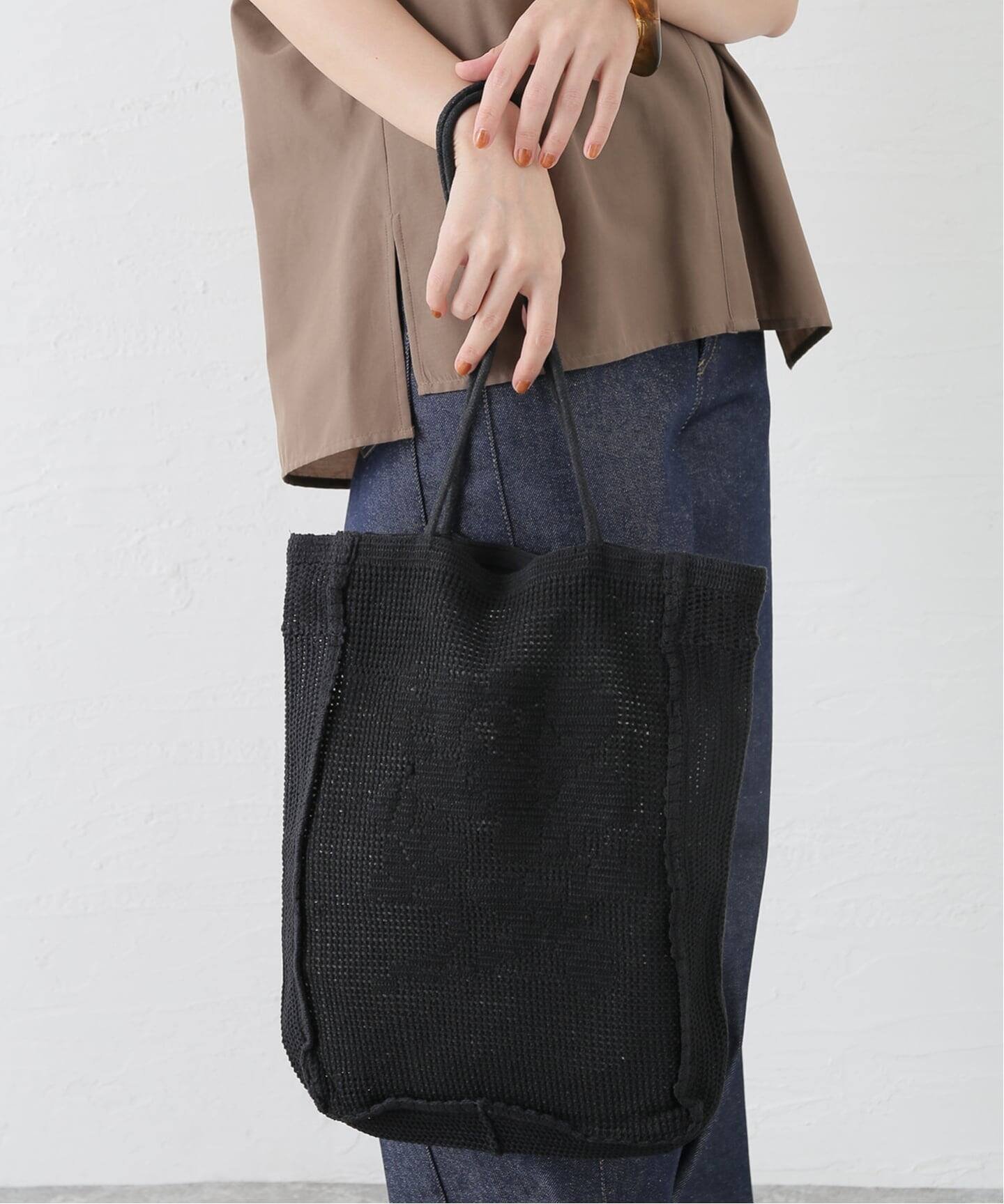 JOURNAL STANDARD L'ESSAGE NANANITA/ナナニータ ROSE CROCHET BAG バッグ ジャーナルスタンダード レサージュ バッグ ハンドバッグ ブラック ベージュ【送料無料】