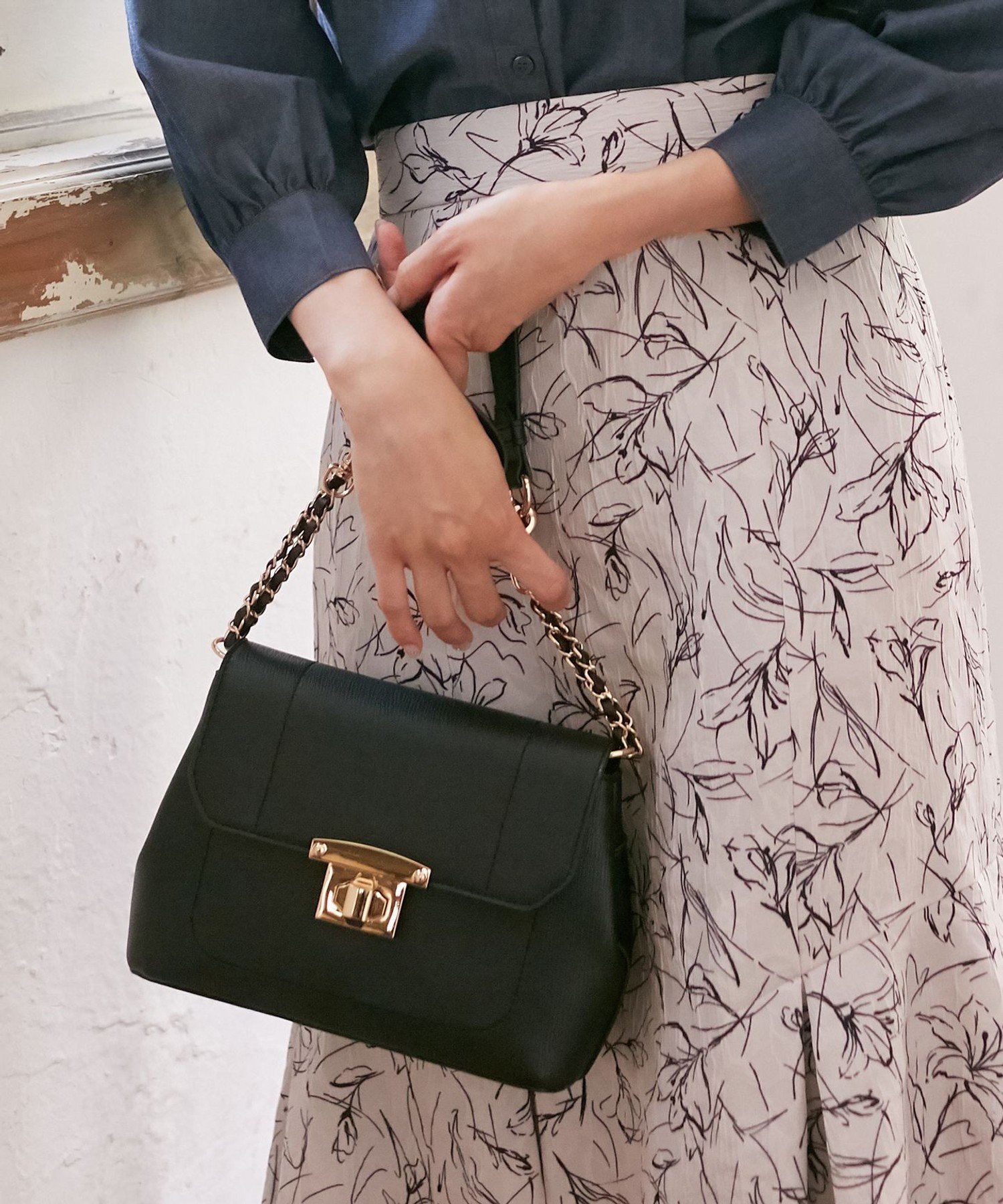 【SALE／50%OFF】any SiS クラシック2WAYミニ ショルダーバッグ エニィスィス バッグ ショルダーバッグ ブラック グレー【送料無料】のサムネイル