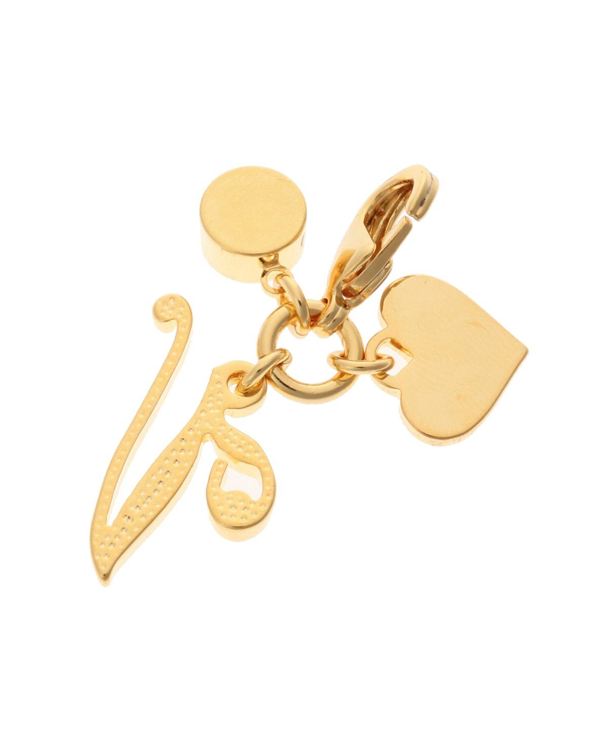 Samantha Thavasa Petit Choice シンプルイニシャル ファスナーチャーム V サマンサタバサプチチョイス ファッション雑貨 チャーム・キーチェーン ゴールド