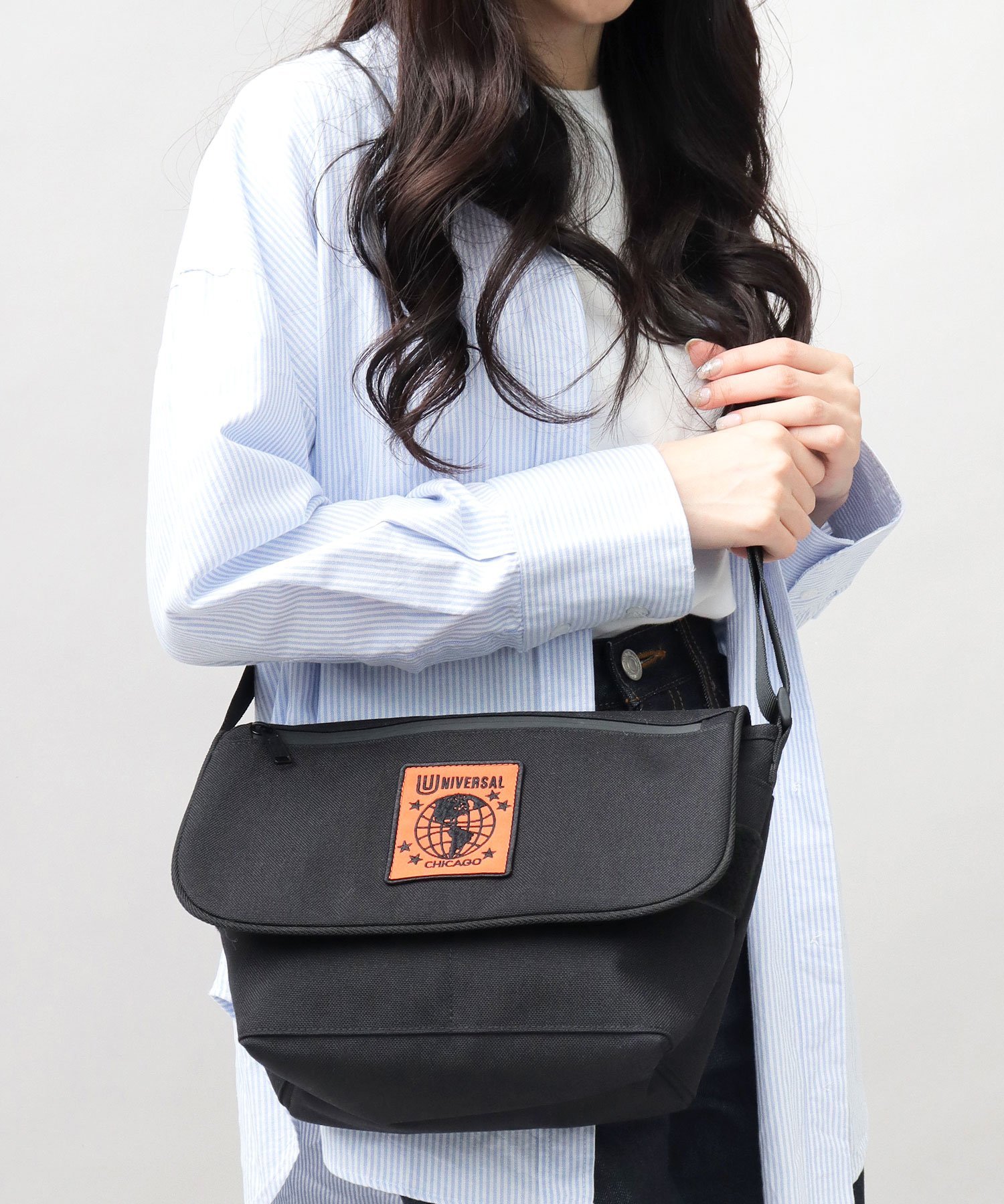 UNIVERSAL OVERALL ユニバーサルオーバーオール フラップ ショルダーバッグ ミニバッグ 斜めがけ エー...