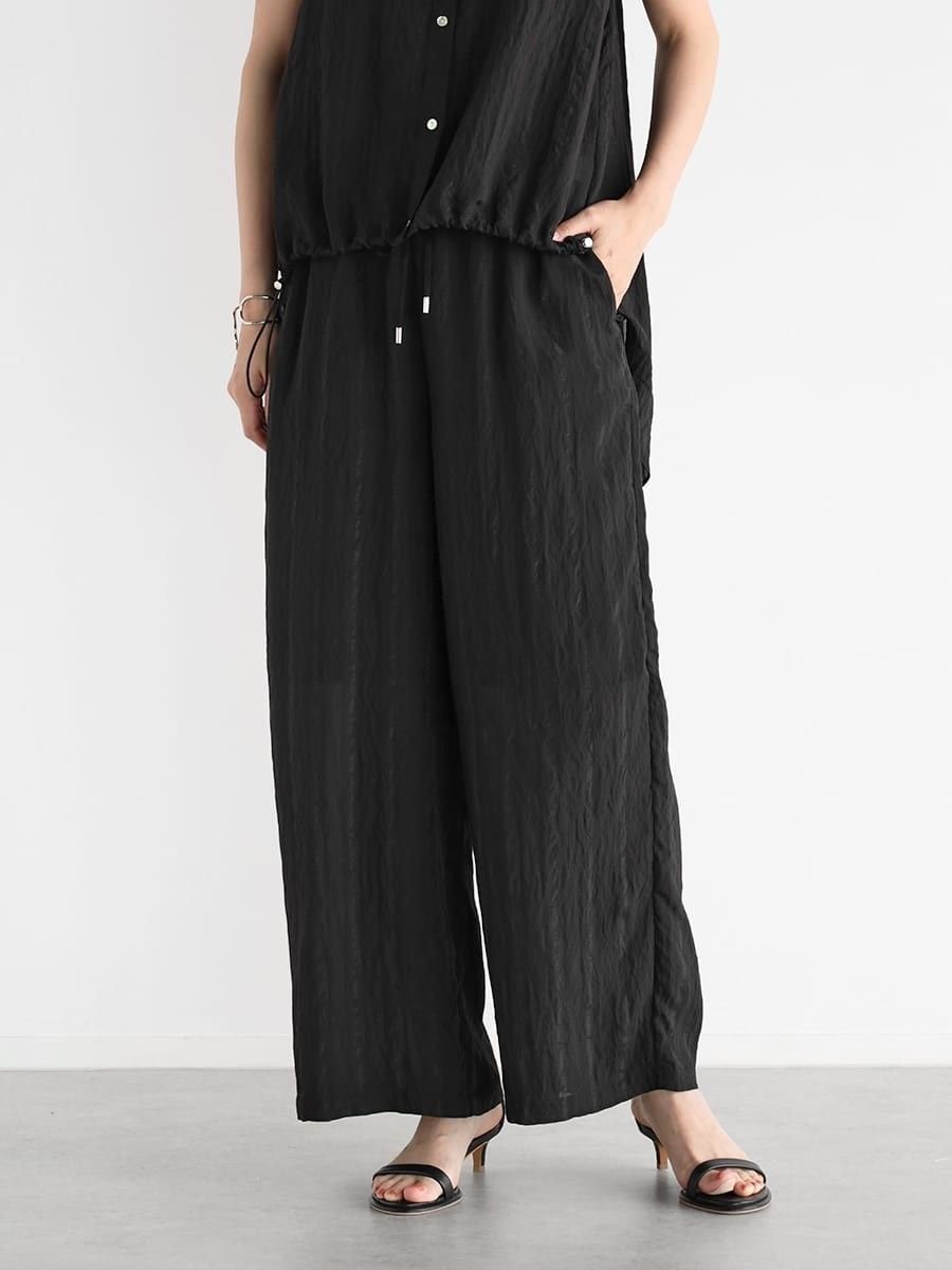 【SALE／32%OFF】Vin シアーストライプイージーワイドパンツ ヴァン パンツ その他のパンツ ベージュ ブラック カーキグリーン【送料無料】