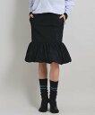 【SALE/30%OFF】BRILL タフタヘムバルーンスカート ブリル スカート ミディアムスカート ブラック【送料無料】