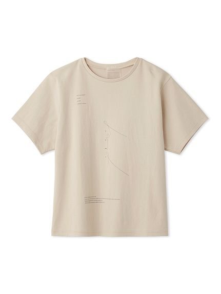 【SALE／40%OFF】emmi 【IPSA/emmi】コラボプリントTシャツ エミ トップス カットソー・Tシャツ ホワイト ブルー【送料無料】