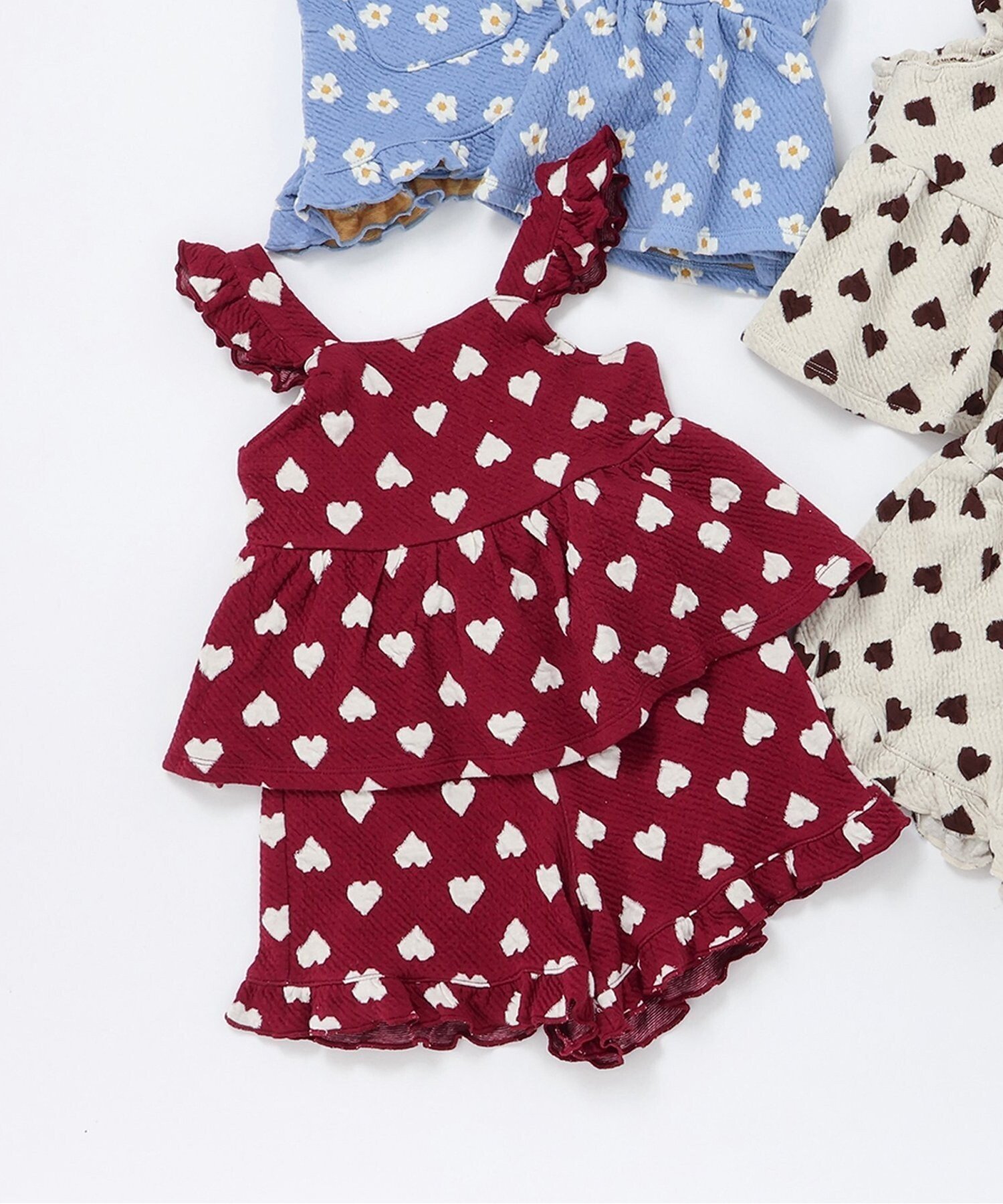 【SALE／50%OFF】apres les cours ハート・フラワージャガードビスチェ&フリルショ...