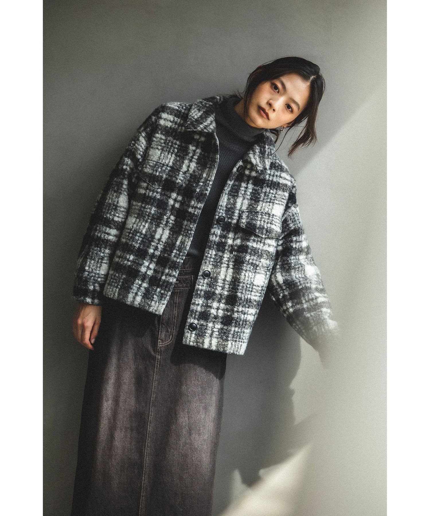 B:MING by BEAMS チェック CPO ブルゾン(S~M) 25AW ミドル ライトアウター ビーミング ライフストア バイ ビームス ジャケット・アウター ブルゾン・ジャンパー ブラウン ブラック【送料無料】のサムネイル