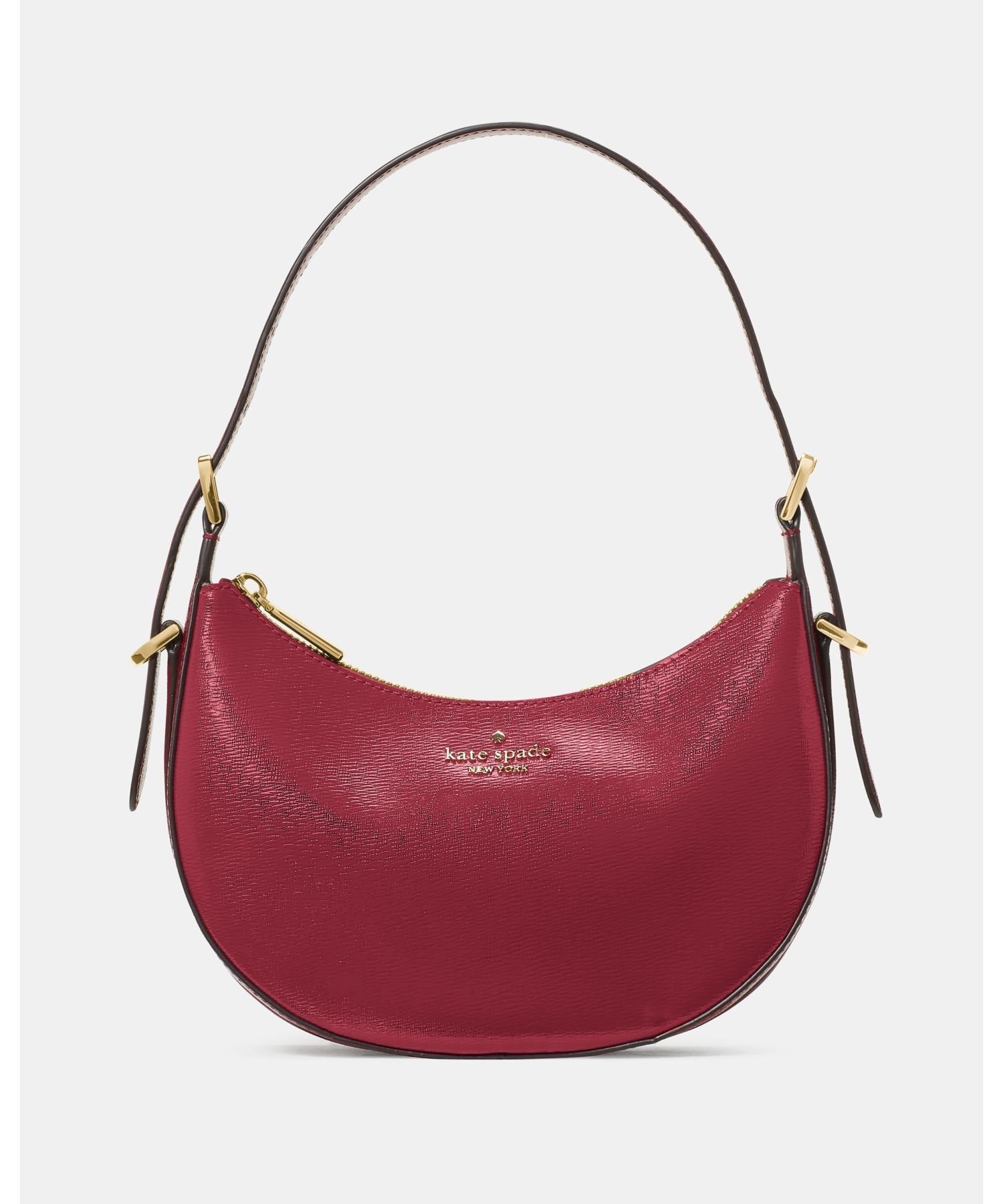 【SALE／64%OFF】kate spade new york ノヴァ テクスチャード パテント レザー スモール クレセント ショルダー バッグ ケイトスペードニューヨーク バッグ ショルダーバッグ レッド【送料無料】のサムネイル