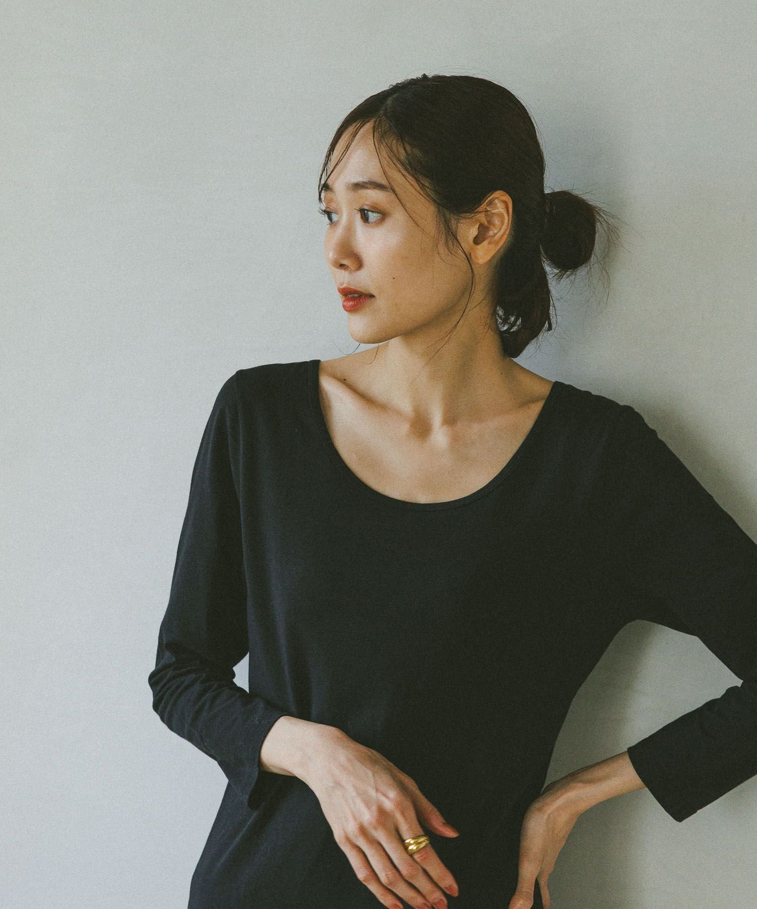 GLOBAL WORK Fffit エフィット/あったかコットンインナーTシャツ/9分袖/600063 グローバルワーク トッ..