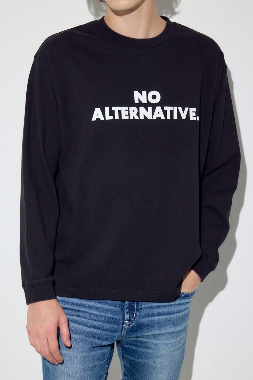 NO ALTERNATIVE長袖Tシャツ アズールバイマウジー トップス カットソー・Tシャツ ホワイト ブラック