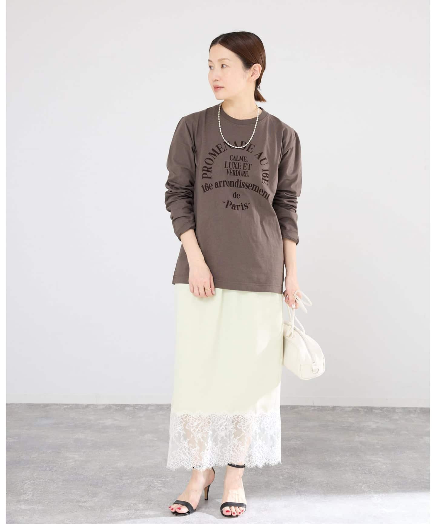 IENA GOOD ROCK SPEED フロッキーTシャツ イエナ トップス カットソー・Tシャツ グレー ホワイト