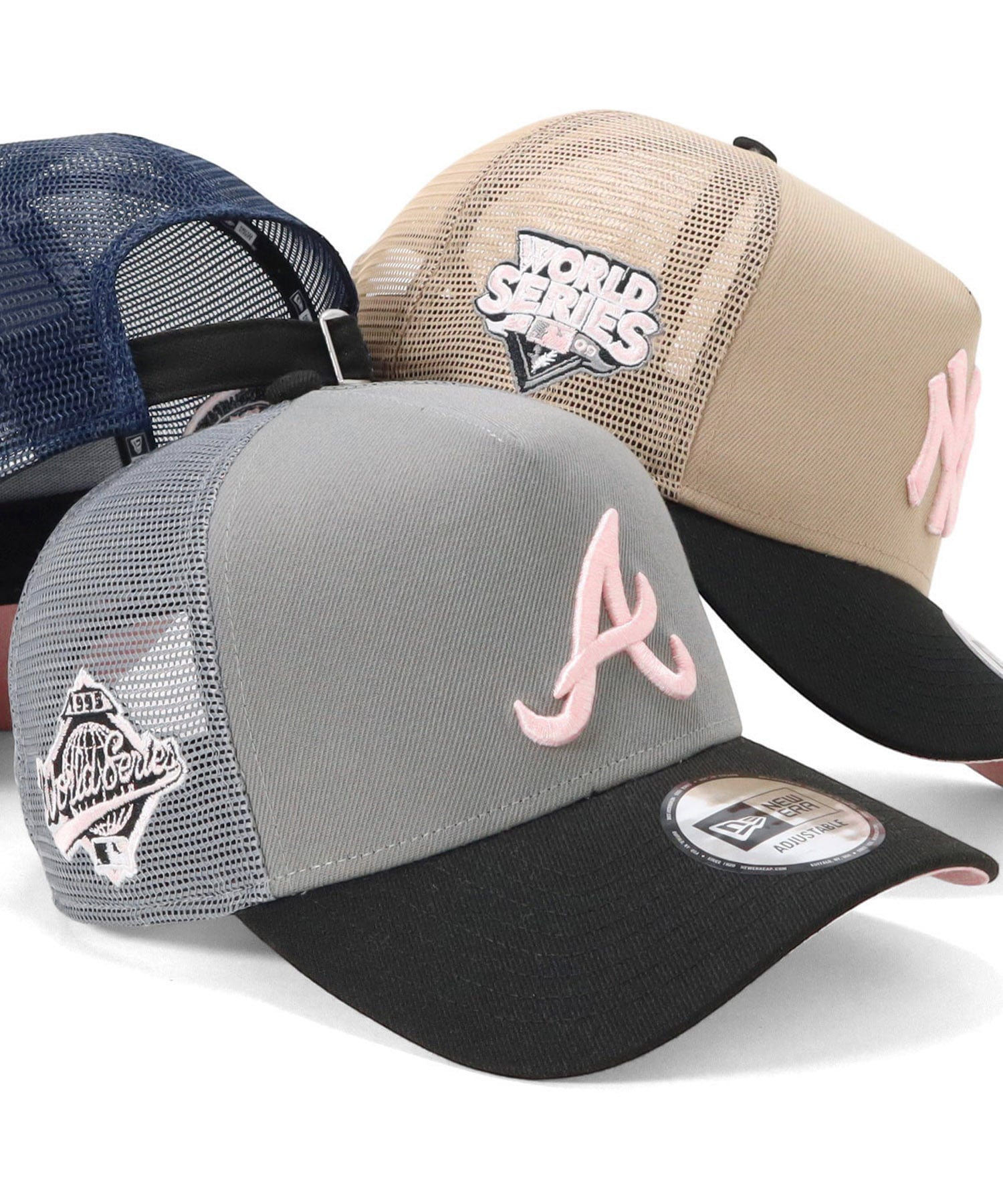 ニューエラメッシュキャップ 9FORTY-A 2トーンサイドパッチMLB ONSPOTZ別注 オンスポッツ 帽子 キャップ ブルー グレー ブラウン