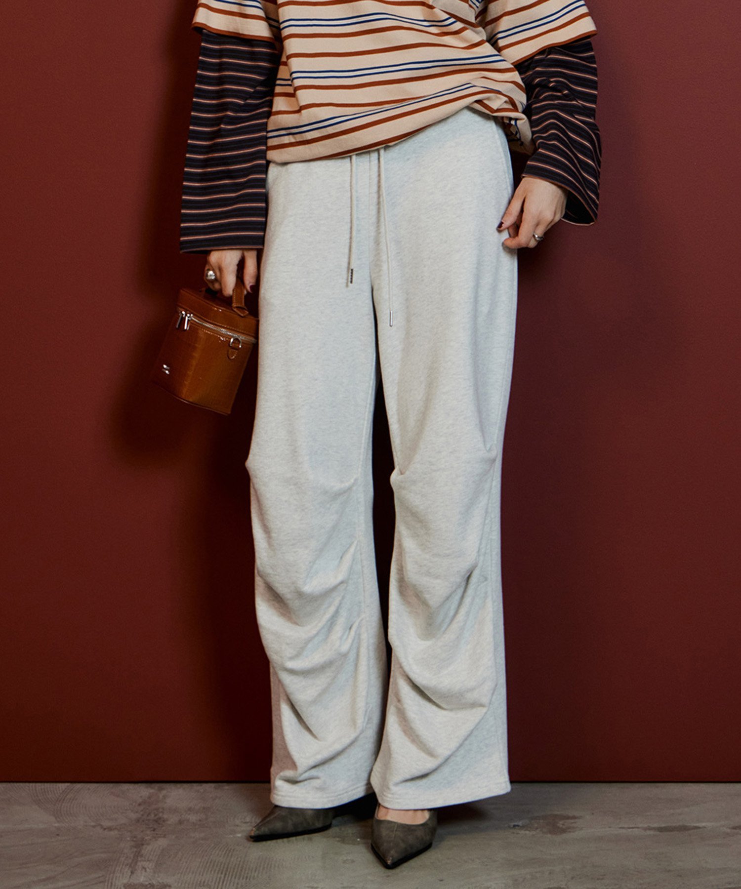 MAISON SPECIAL Hem Tuck Sweatpants メゾンスペシャル パンツ その他のパンツ グレー