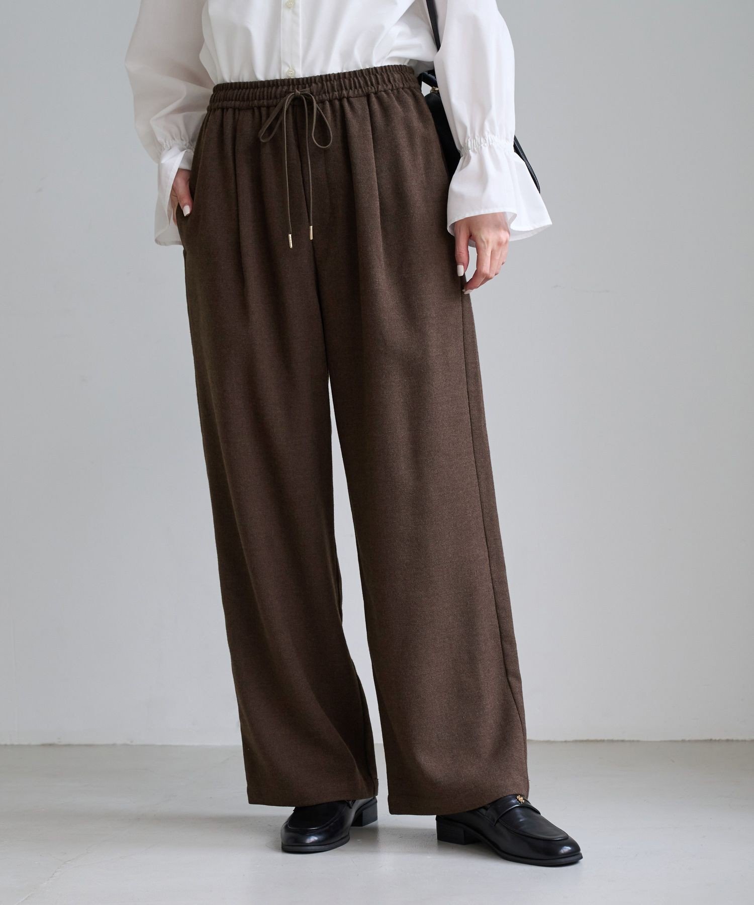 ROPE' PICNIC タックワイドプレイフルカラーパンツ ロペピクニック パンツ その他のパンツ ベージュ ブラック ピンク ブルー【送料無料】 stylife-15798685 Rakuten Fashion サンプル画像3