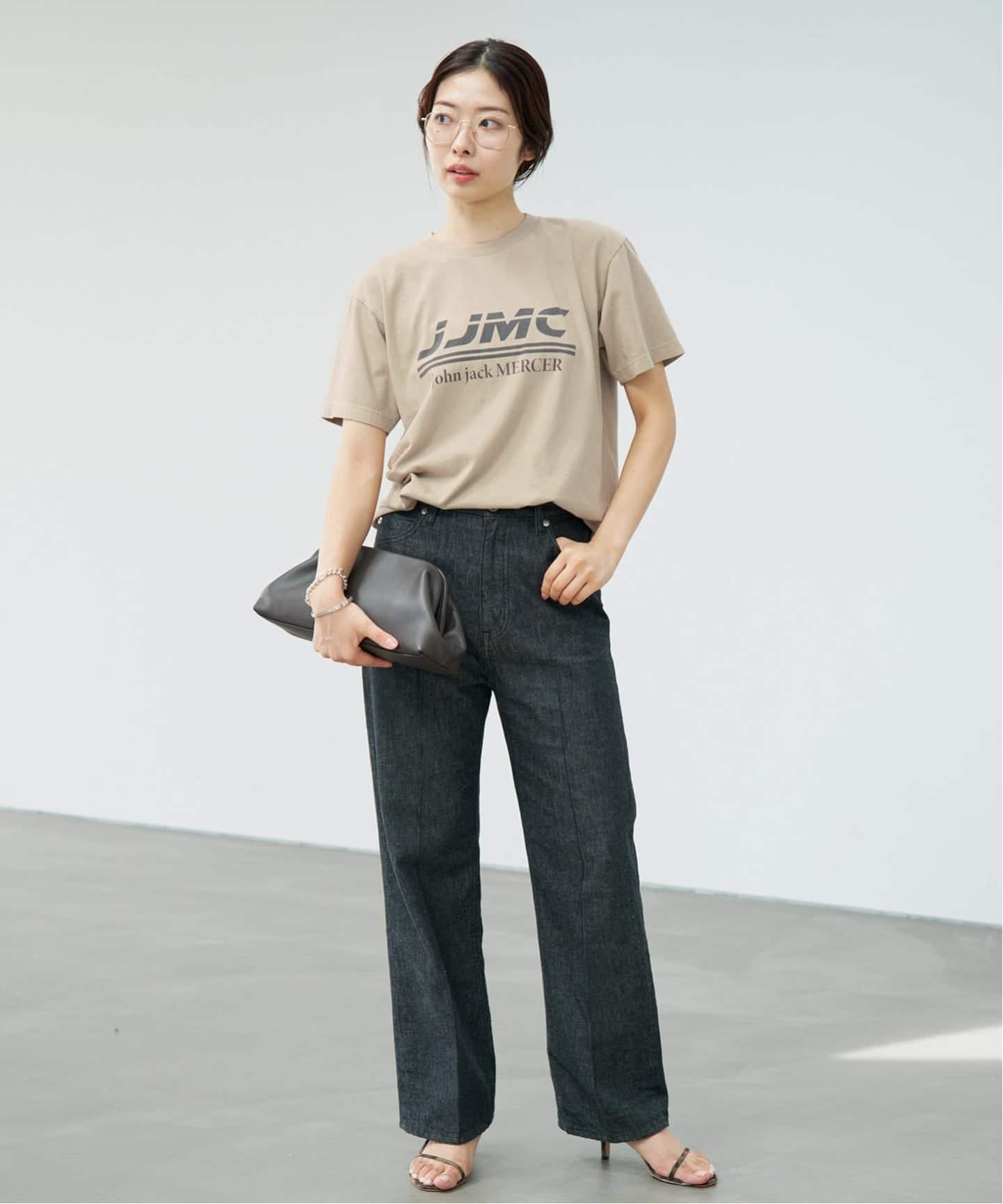 IENA J.J.Mercer/ジェイジェイマーサー ロゴTシャツ イエナ トップス カットソー・Tシャツ ベージュ