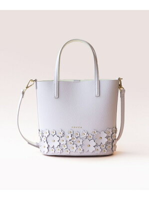 【SALE/30%OFF】TOCCA GARDEN FLOWER LEATHER TOTE レザートート トッカ バッグ トートバッグ パープル ホワイト ブラック【送料無料】