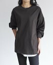 myke myke/(W)ビッグシルエットロンTee リラクロ トップス カットソー・Tシャツ グレー ブラック ホワイト