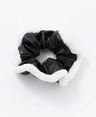 【SALE/20%OFF】Fun&Daily F&D : エコレザー&ファーシュシュ ファンアンドデイリー ヘアアクセサリー ヘアゴム ブラック