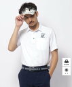 adabat UVカット/吸水速乾 クールコアロゴチェックポロシャツ アダバット トップス ポロシャツ ネイビー ブルー ホワイト【送料無料】(4)