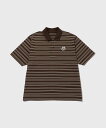 ADAM ET ROPE' HOMME 【Chocomoo*ADAM ET ROPE 】刺しゅう POLO アダムエロペ トップス ポロシャツ ブラック【送料無料】