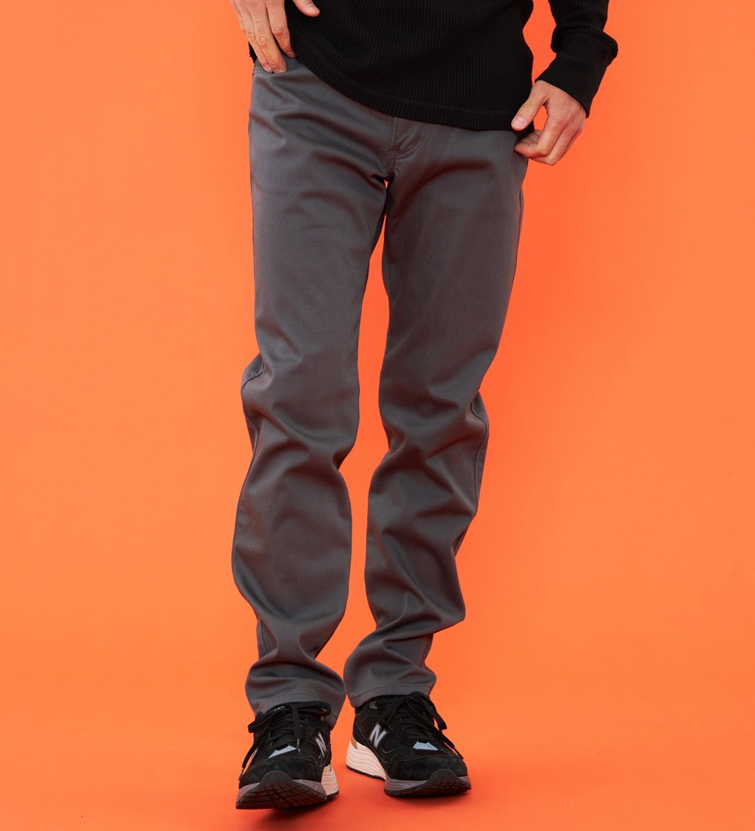 EDWIN EDWIN 【冬用】WILD FIRE レギュラーストレート デニムパンツ ジーンズ 暖パンツ 三層構造 保温 防風【暖】 エドウインオンラインモール パンツ その他のパンツ グレー【送料無料】