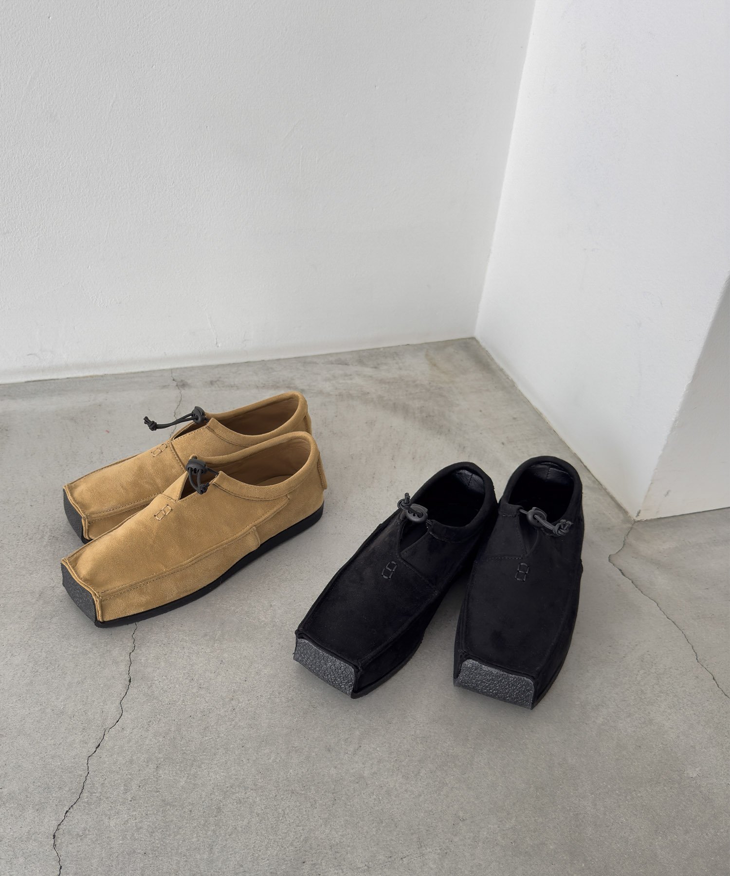 【SALE／10%OFF】diggity diggity スクエアトゥモカシン キャナルジーン シューズ・靴 モカシン・デッキシューズ ブラック ベージュ【送料無料】