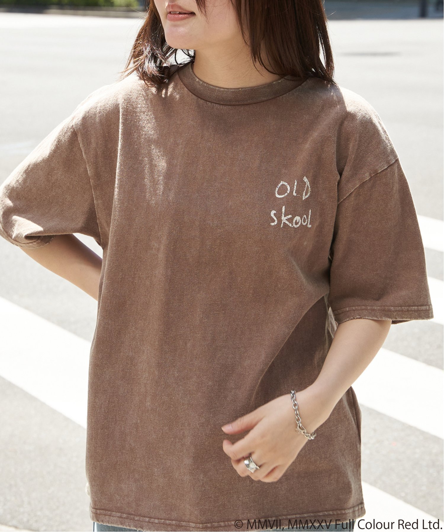 VENCE share style MENs Banksy バンクシー Keep it real スノーウォッシュTシャツ ヴァンス エクスチェンジ トップス カットソー・Tシャツ グレー ブラック ブラウン