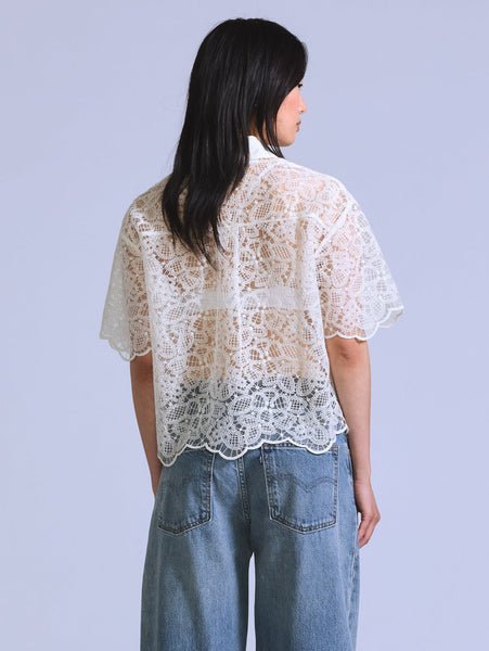 BLUETAB(TM) クロップド レースシャツ リーバイス トップス シャツ・ブラウス