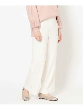 【SALE/60%OFF】THE SHOP TK 裏起毛中空糸ストレッチワイドパンツ ザ ショップ ティーケー パンツ/ジーンズ フルレングス ホワイト ベージュ ネイビー