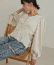 【SALE/20%OFF】Bab ウエストタックペプラムブラウス バブ / ブージュルード トップス その他のトップス ホワイト ピンク ブラウン【送料無料】