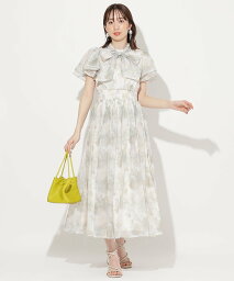 WILLSELECTION ぼかしフラワープリントワンピース ウィルセレクション ワンピース・ドレス その他のワンピース・ドレス ベージュ レッド パープル【送料無料】