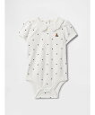 GAP (K)リブ ピーターパン ボディスーツ (ベビー) ギャップ マタニティウェア・ベビー用品 ロンパース・カバーオール ホワイト