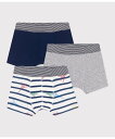 PETIT BATEAU トランクス3枚組 プチバトー インナー・ルームウェア ボクサーパンツ・トランクス【送料無料】